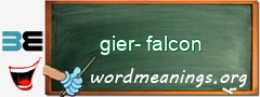 WordMeaning blackboard for gier-falcon